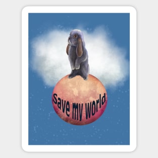 Save my world Sticker